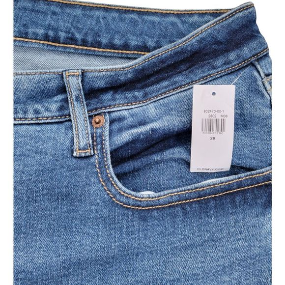 Old Navy High Rise Curvy OG Straight Secret Smooth Pockets Stretch Jeans 28 - Picture 5 of 7